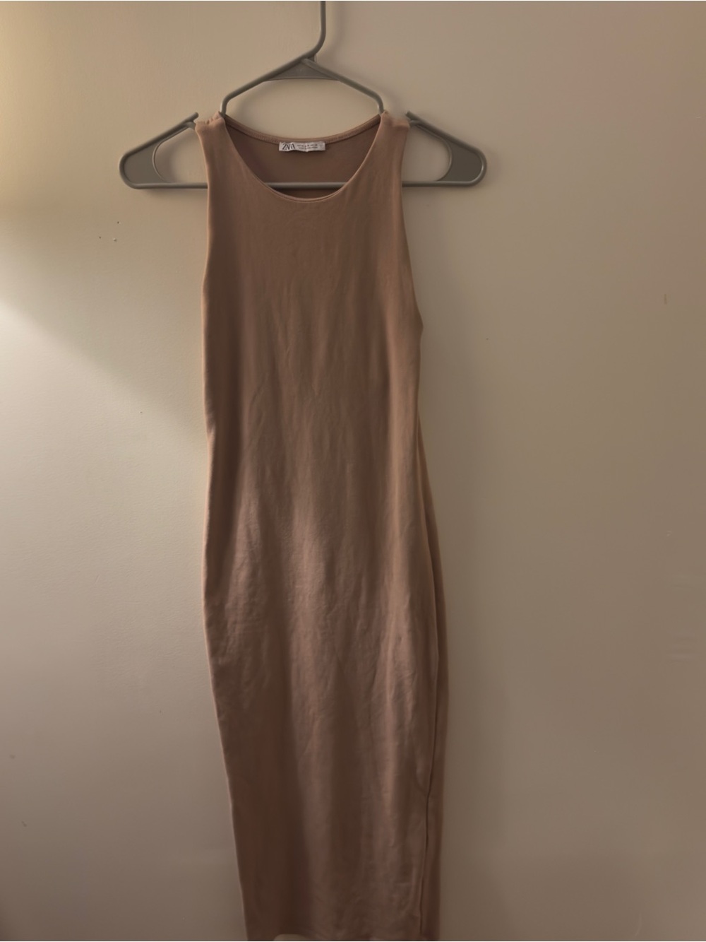Zara Sleeveless Maxi Dress in Beige